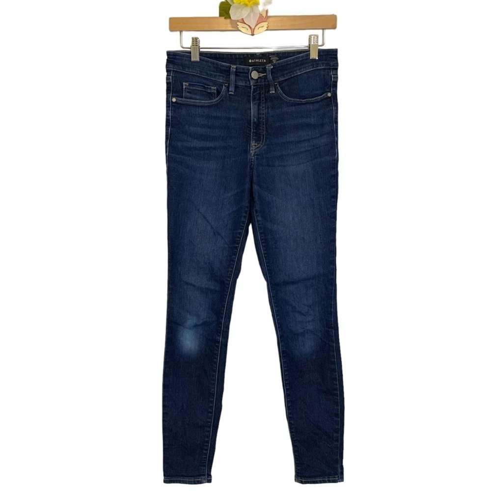 Athleta jeans Sculptek high rise medium wash skinny size 4
